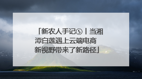 新农人手记⑤丨当湘潭白莲遇上云端电商 新视野带来了新路径