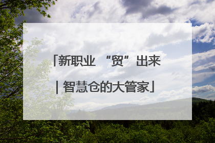 新职业 “贸”出来｜智慧仓的大管家