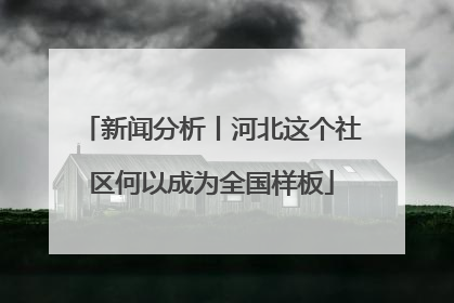 新闻分析丨河北这个社区何以成为全国样板