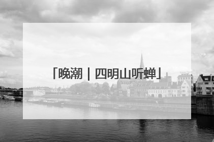 晚潮｜四明山听蝉