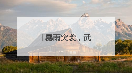 暴雨突袭，武汉公安顶风冒雨守护平安