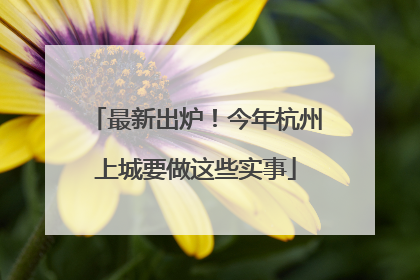 最新出炉！今年杭州上城要做这些实事
