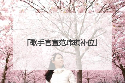 歌手官宣范玮琪补位