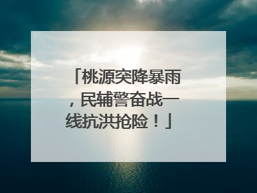 桃源突降暴雨，民辅警奋战一线抗洪抢险！