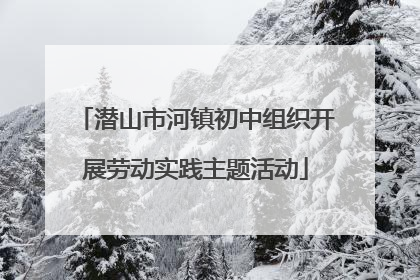 潜山市河镇初中组织开展劳动实践主题活动