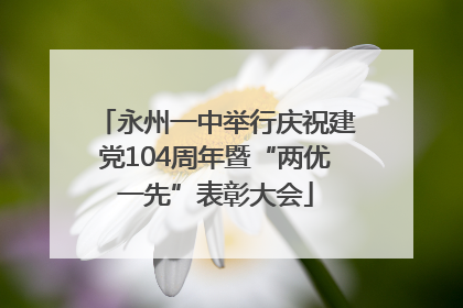 永州一中举行庆祝建党104周年暨“两优一先”表彰大会
