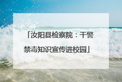 汝阳县检察院：干警禁毒知识宣传进校园
