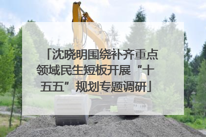 沈晓明围绕补齐重点领域民生短板开展“十五五”规划专题调研