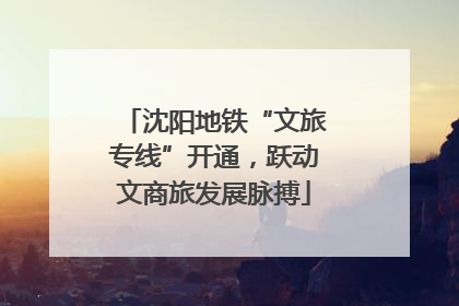 沈阳地铁“文旅专线”开通，跃动文商旅发展脉搏