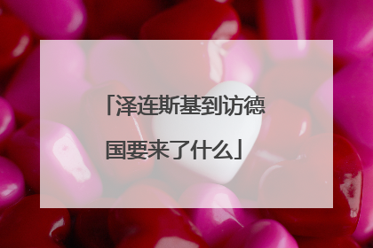 泽连斯基到访德国要来了什么