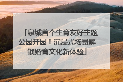 泉城首个生育友好主题公园开园！沉浸式场景解锁婚育文化新体验