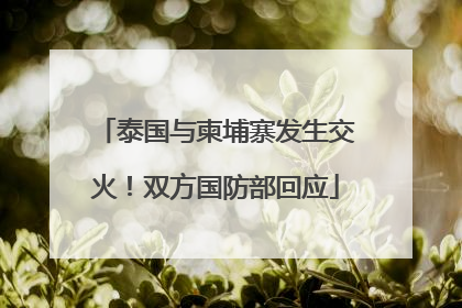 泰国与柬埔寨发生交火！双方国防部回应
