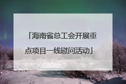 海南省总工会开展重点项目一线慰问活动