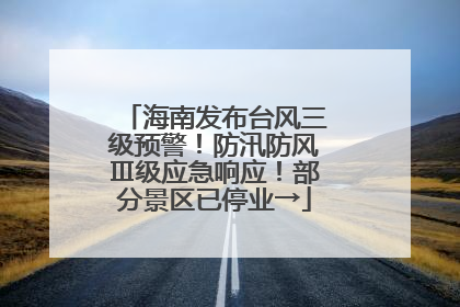 海南发布台风三级预警！防汛防风Ⅲ级应急响应！部分景区已停业→