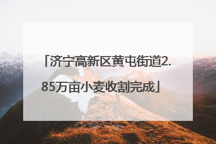 济宁高新区黄屯街道2.85万亩小麦收割完成