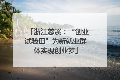 浙江慈溪：“创业试验田”为新就业群体实现创业梦