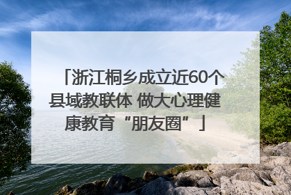 浙江桐乡成立近60个县域教联体 做大心理健康教育“朋友圈”