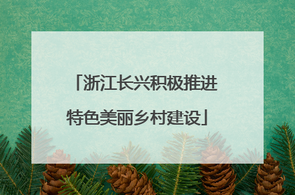 浙江长兴积极推进特色美丽乡村建设