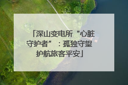 深山变电所“心脏守护者”：孤独守望护航旅客平安