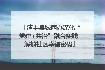 清丰县城西办深化“党建+共治”融合实践 解锁社区幸福密码