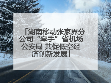湖南移动张家界分公司“牵手”省机场公安局 共促低空经济创新发展
