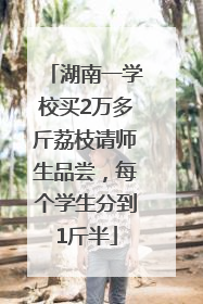 湖南一学校买2万多斤荔枝请师生品尝，每个学生分到1斤半