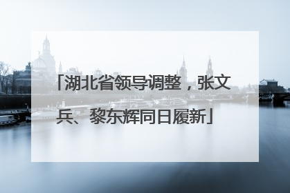 湖北省领导调整，张文兵、黎东辉同日履新