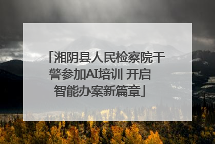 湘阴县人民检察院干警参加AI培训 开启智能办案新篇章