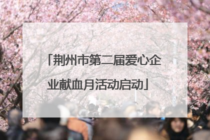 荆州市第二届爱心企业献血月活动启动