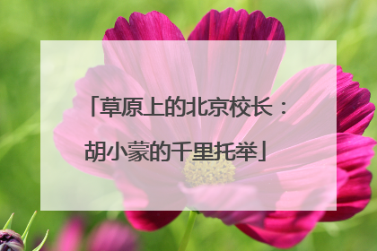 草原上的北京校长：胡小蒙的千里托举