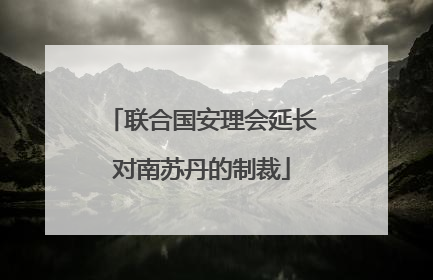 联合国安理会延长对南苏丹的制裁