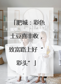 肥城：彩色土豆喜丰收，致富路上好“彩头”