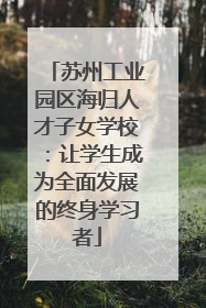 苏州工业园区海归人才子女学校：让学生成为全面发展的终身学习者