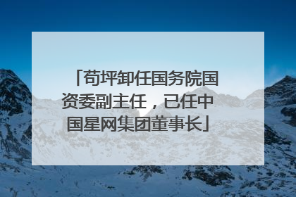 苟坪卸任国务院国资委副主任，已任中国星网集团董事长