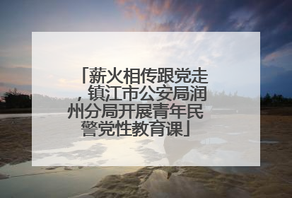 薪火相传跟党走，镇江市公安局润州分局开展青年民警党性教育课