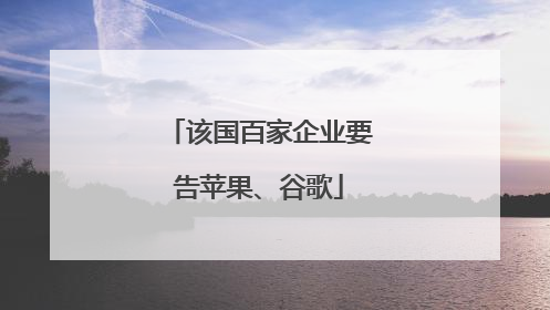 该国百家企业要告苹果、谷歌