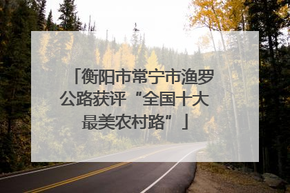 衡阳市常宁市渔罗公路获评“全国十大最美农村路”