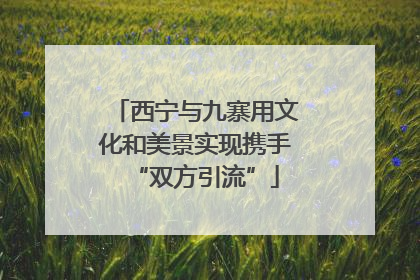 西宁与九寨用文化和美景实现携手“双方引流”