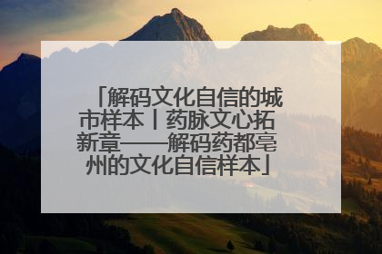 解码文化自信的城市样本丨药脉文心拓新章——解码药都亳州的文化自信样本
