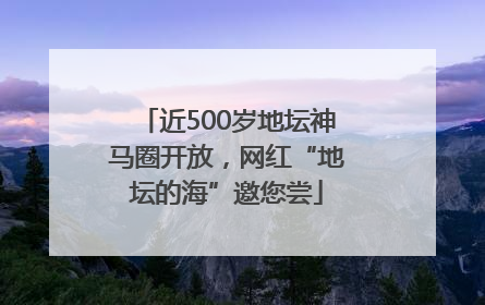 近500岁地坛神马圈开放，网红“地坛的海”邀您尝