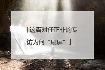 这篇对任正非的专访为何“刷屏”