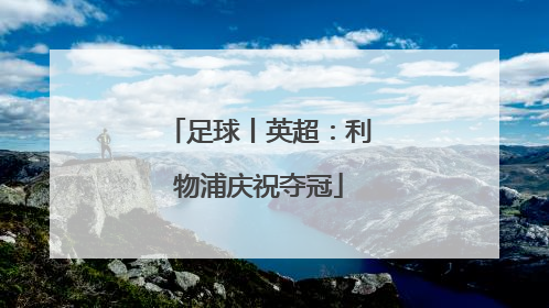 足球丨英超：利物浦庆祝夺冠