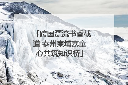 跨国漂流书香载道 泰州柬埔寨童心共筑知识桥