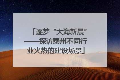 逐梦“大海新晨”——探访泰州不同行业火热的建设场景