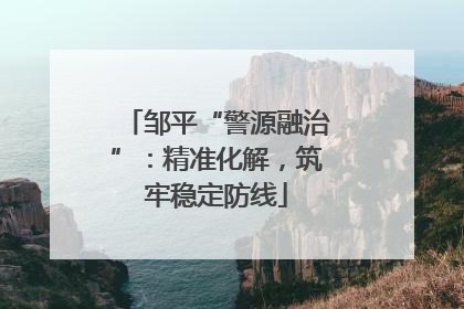 邹平“警源融治”：精准化解，筑牢稳定防线