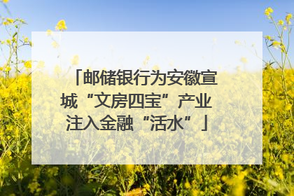 邮储银行为安徽宣城“文房四宝”产业注入金融“活水”