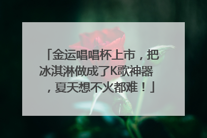 金运唱唱杯上市，把冰淇淋做成了K歌神器，夏天想不火都难！