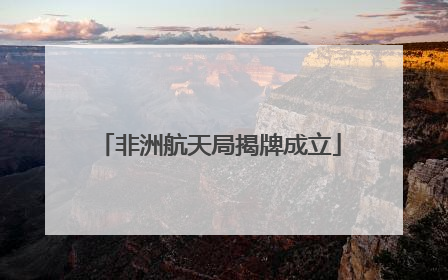非洲航天局揭牌成立
