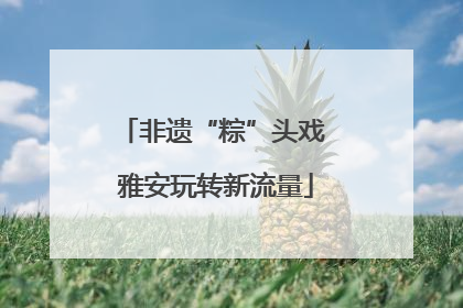 非遗“粽”头戏 雅安玩转新流量