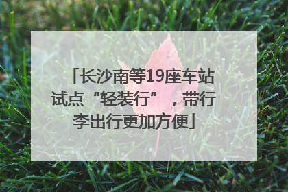 长沙南等19座车站试点“轻装行”，带行李出行更加方便